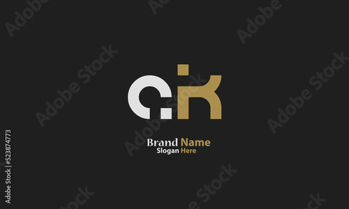Alphabet letters Initials Monogram logo KA, AK, K and A