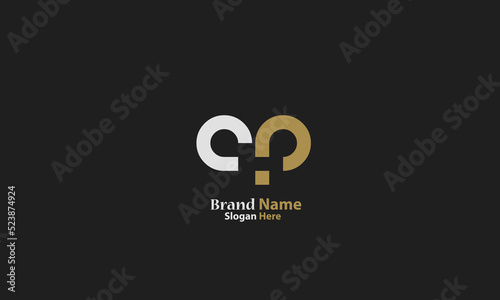 Alphabet letters Initials Monogram logo AP, PA, A and P