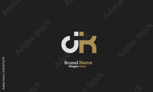 Alphabet letters Initials Monogram logo KD, DK, K and D