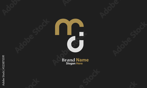 Alphabet letters Initials Monogram logo MD, DM, M and D
