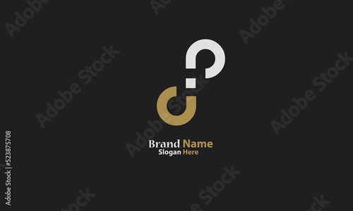 Alphabet letters Initials Monogram logo DP, PD, D and P