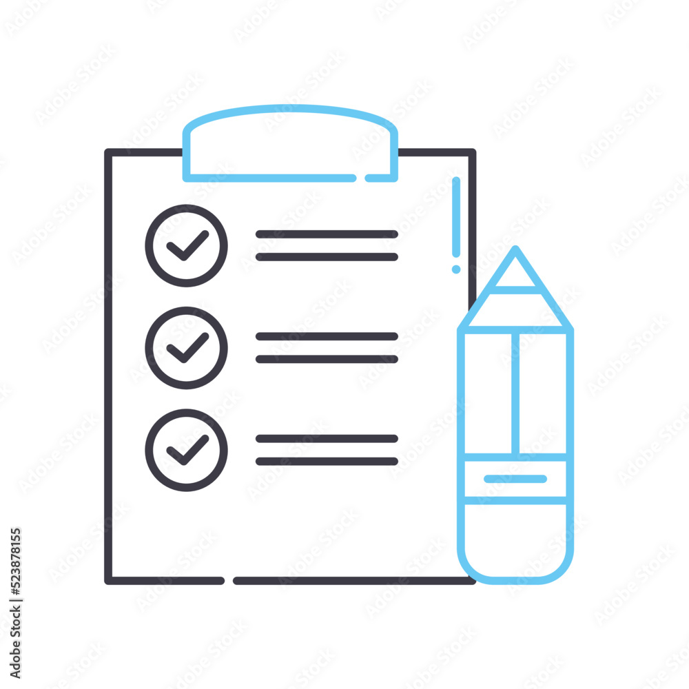 to-do list line icon, outline symbol, vector illustration, concept sign to-do list line icon, outline symbol, vector illustration, concept sign