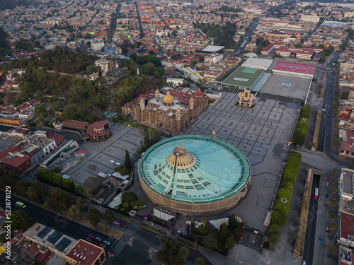 aerial landscape photography of basilica de guadalupe in mexico city