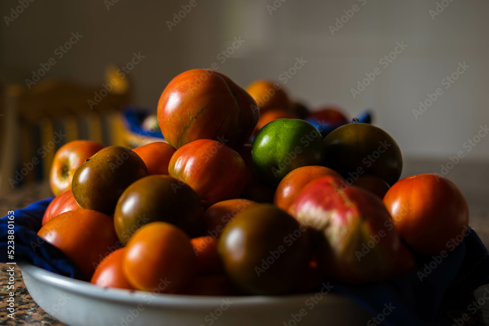 container with tomatoes container with tomatoes