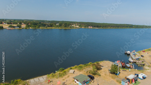 Mikoszewo Świbno Prom Ujście Wisły do Bałtyku z Drona