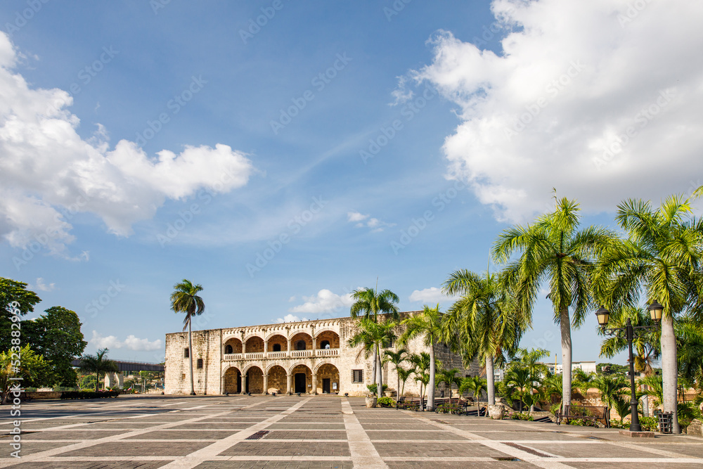 Alcazar de Colon, Diego Columbus residence situated in Spanish Square. Colonial Zone of the city, declared. Santo Domingo, Dominican Republic.
