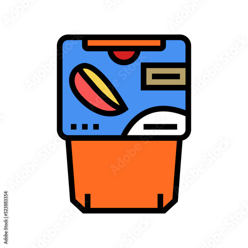 puree mango fruit color icon vector illustration