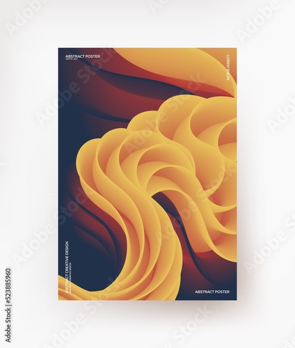 Abstract background with a curving 3d element. For postcards, posters, banners, flyers, etc.