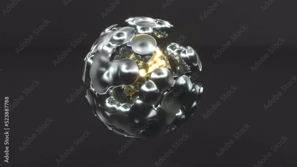 3d liquid metal Golden silver Grey background intro able to loop seamless 4k 3d liquid metal Golden silver Grey background intro able to loop seamless 4k