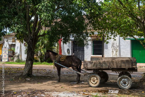 street view of santa cruz de mompox town, colombia 