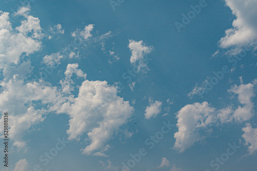 Fototapeta Naklejka Na Ścianę i Meble -  white clouds against summer blue sky