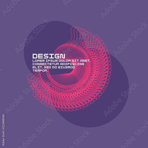 Vector abstract background with dynamic waves and lines.