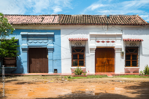 street view of santa cruz de mompox town, colombia photo