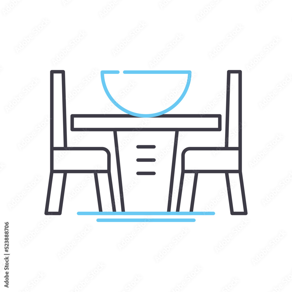 furniture line icon, outline symbol, vector illustration, concept sign furniture line icon, outline symbol, vector illustration, concept sign