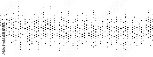 Halftone abstract geometric background frame. Monochrome texture of hexagons. Linear pattern of cells, honeycomb. Design banner, poster website, frame social networks, business. Vector illustration.