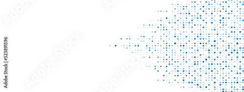 Blue abstract geometric background frame. Texture of hexagons. Linear pattern of cells, honeycomb. Design of banner, poster website, frame social networks, business. Vector illustration.