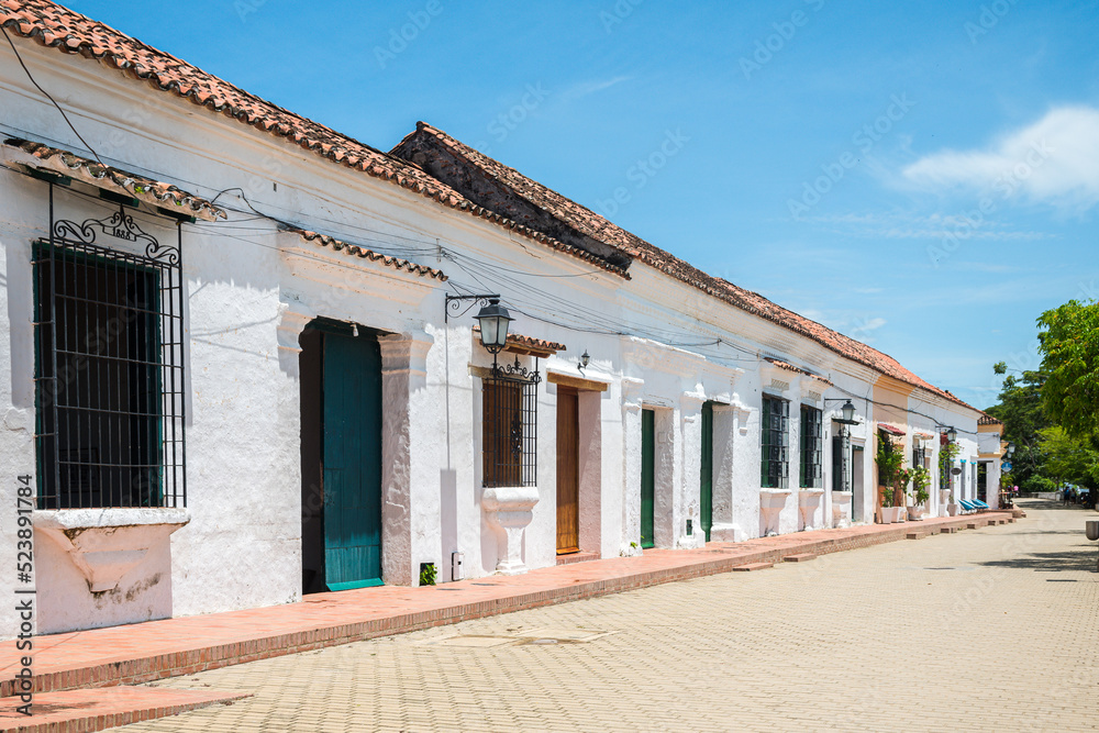 street view of santa cruz de mompox town, colombia street view of santa cruz de mompox town, colombia