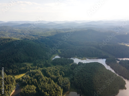 Aerial landscape of Shiroka polyana Reservoir, Bulgaria © Stoyan Haytov