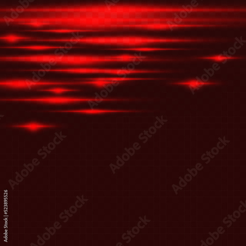 Red glowing circle of light burst, star, explosion with dust and sparkles on a transparent background.