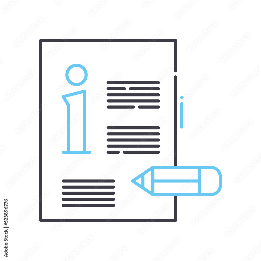 information line icon, outline symbol, vector illustration, concept sign information line icon, outline symbol, vector illustration, concept sign