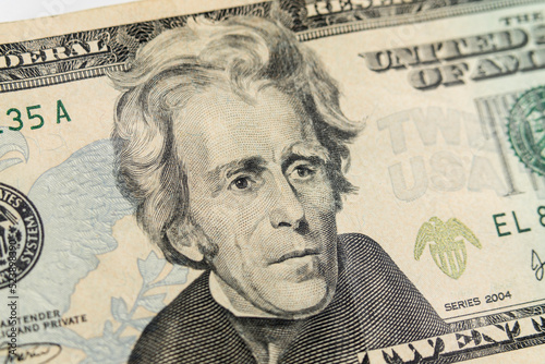 Wallpaper Mural Close up of President Andrew jackson on the US twenty dollar bill. Torontodigital.ca