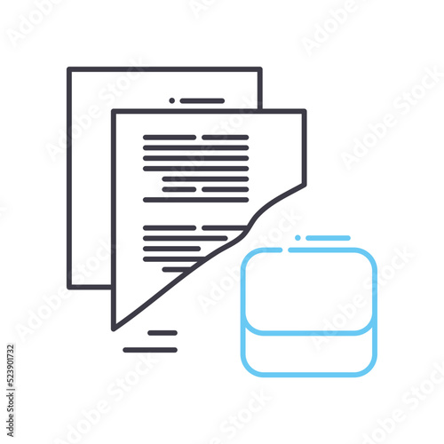 SSL certificate line icon, outline symbol, vector illustration, concept sign