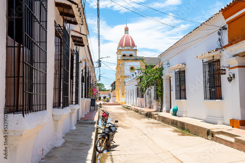 street view of santa cruz de mompox town  colombia 