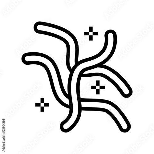 worm jelly candy gummy line icon vector illustration