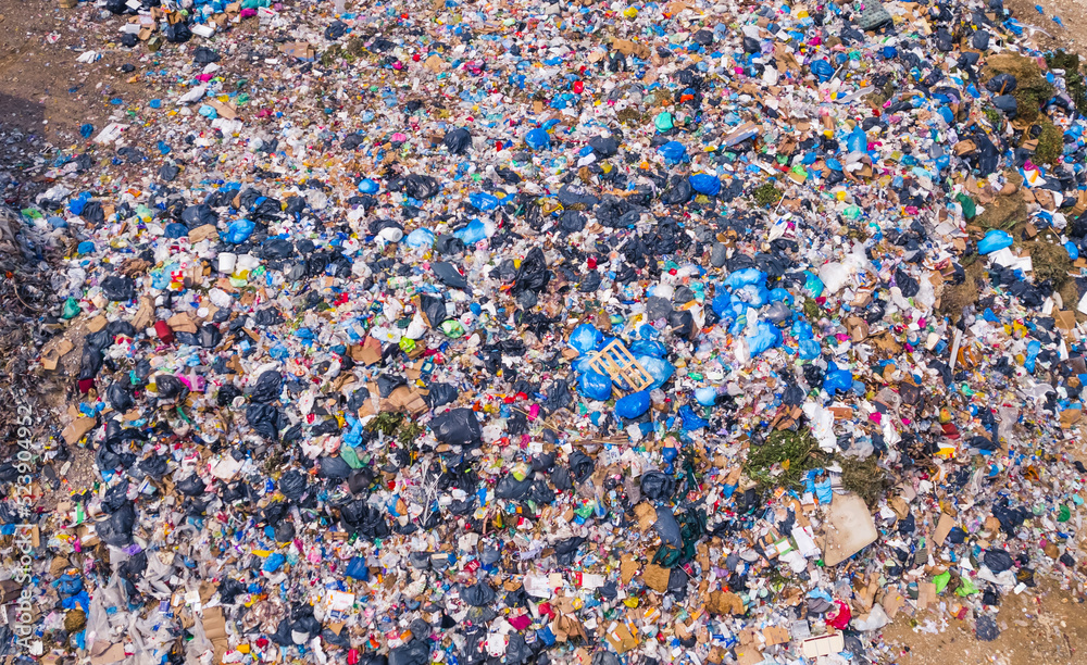 ascending view of the landfill, Greece. High quality photo