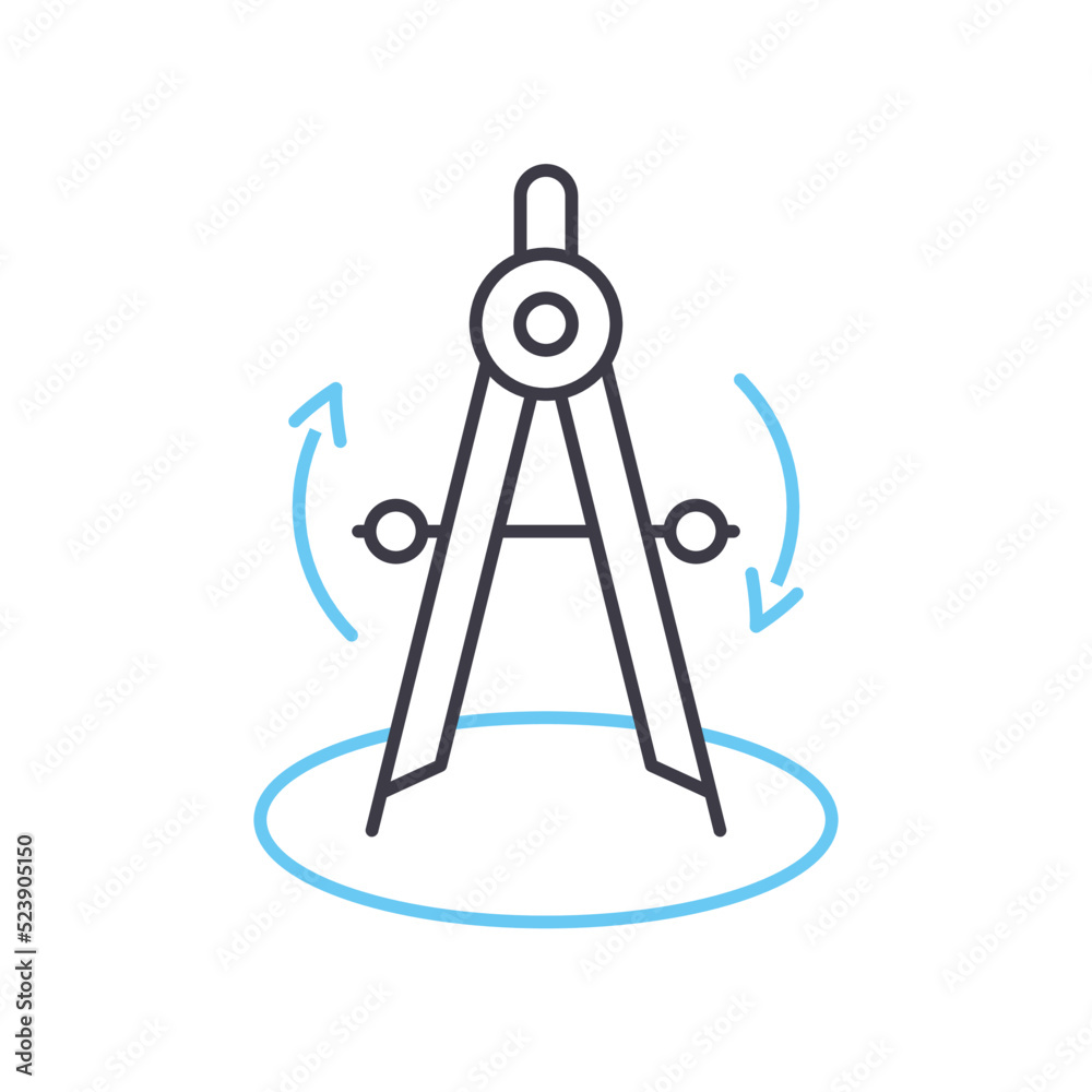 measuring process line icon, outline symbol, vector illustration, concept sign measuring process line icon, outline symbol, vector illustration, concept sign