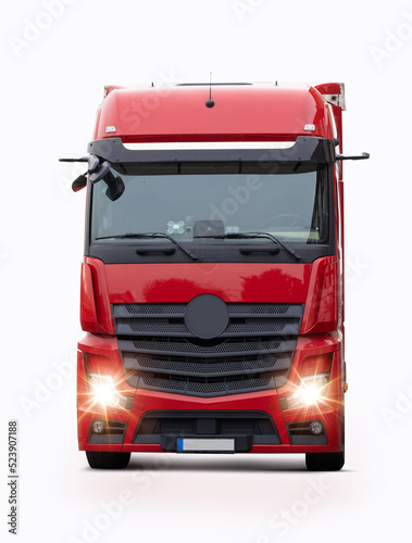 Lorry on a motorway in motion near London, United Kingdom