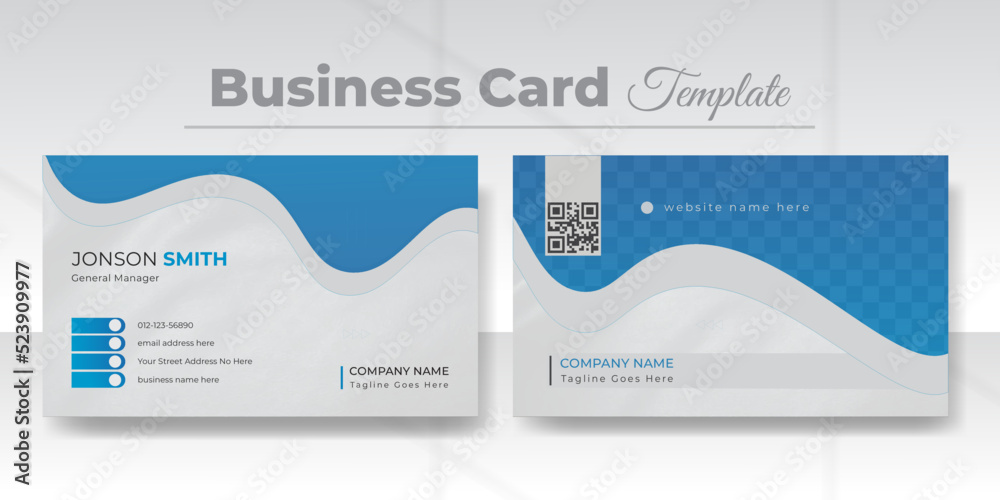 Corporate business identity or personal business card design template.