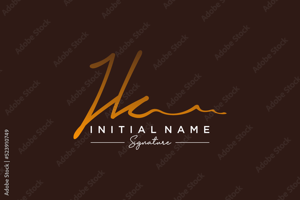 Initial JK signature logo template vector. Hand drawn Calligraphy lettering Vector illustration. Initial JK signature logo template vector. Hand drawn Calligraphy lettering Vector illustration.