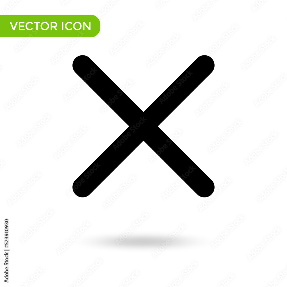 cancel cross icon. minimal and creative icon isolated on white background. vector illustration symbol mark cancel cross icon. minimal and creative icon isolated on white background. vector illustration symbol mark
