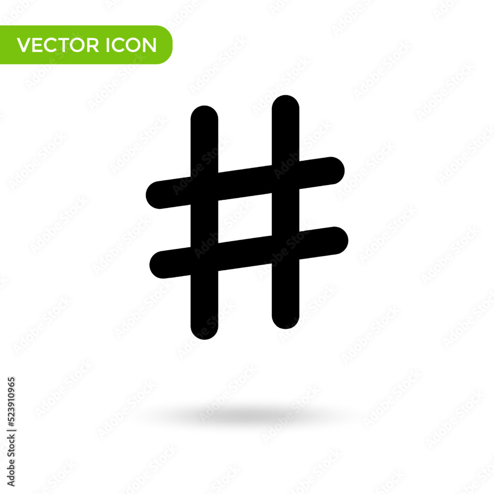 Obraz premium hashtag icon. minimal and creative icon isolated on white background. vector illustration symbol mark