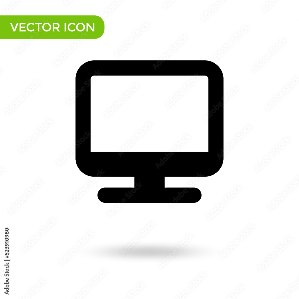 pc monitor icon. minimal and creative icon isolated on white background. vector illustration symbol mark pc monitor icon. minimal and creative icon isolated on white background. vector illustration symbol mark