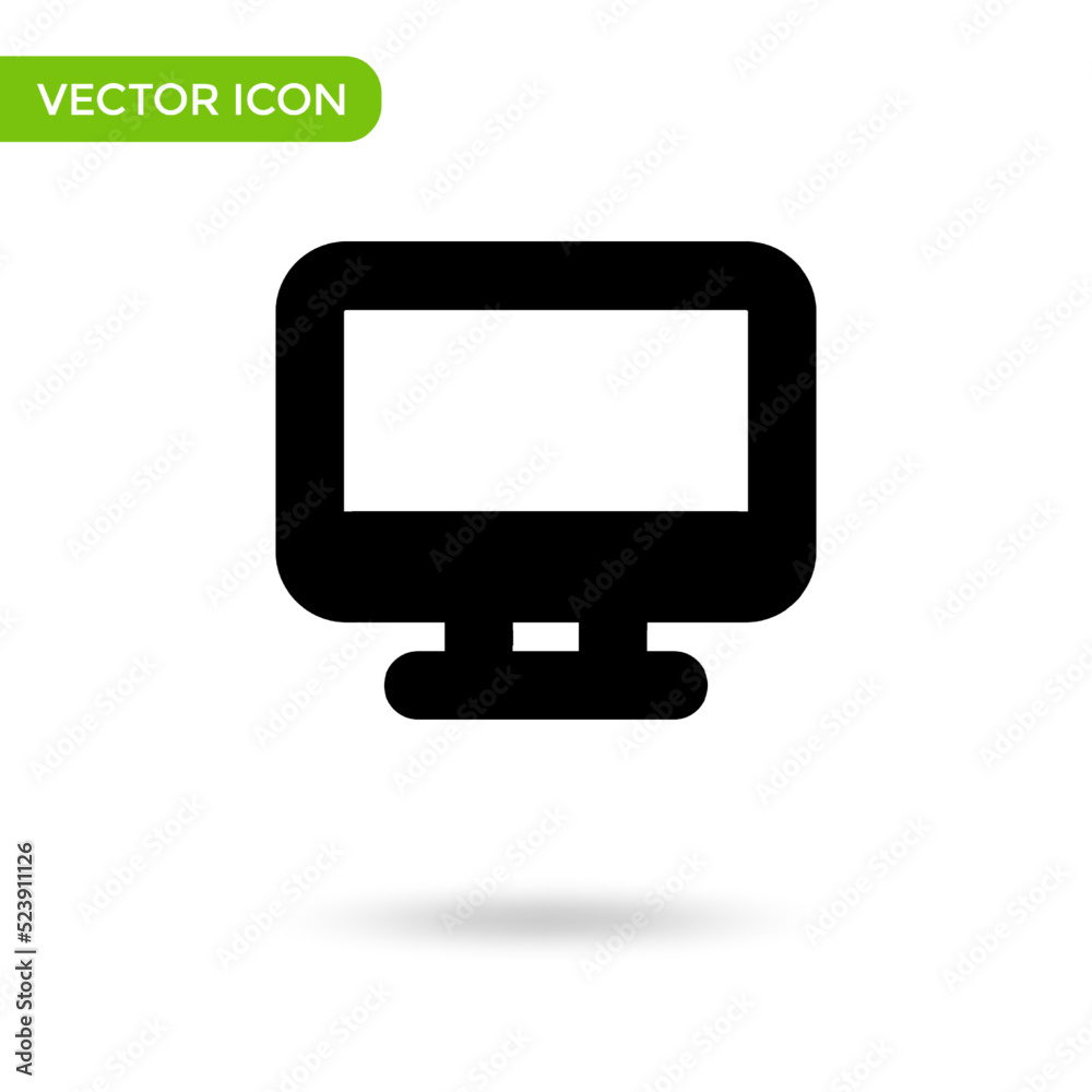 pc monitor icon. minimal and creative icon isolated on white background. vector illustration symbol mark pc monitor icon. minimal and creative icon isolated on white background. vector illustration symbol mark