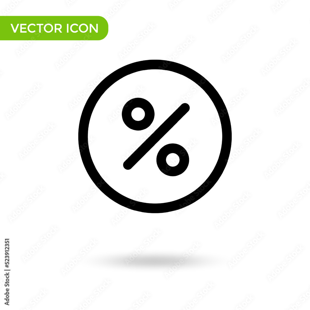 percent icon. minimal and creative icon isolated on white background. vector illustration symbol mark percent icon. minimal and creative icon isolated on white background. vector illustration symbol mark