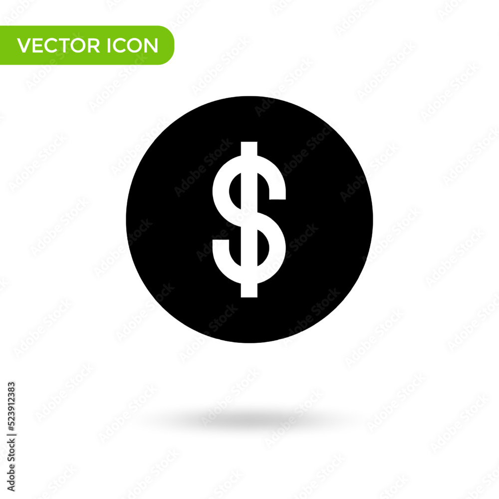 currency dollar icon. minimal and creative icon isolated on white background. vector illustration symbol mark currency dollar icon. minimal and creative icon isolated on white background. vector illustration symbol mark