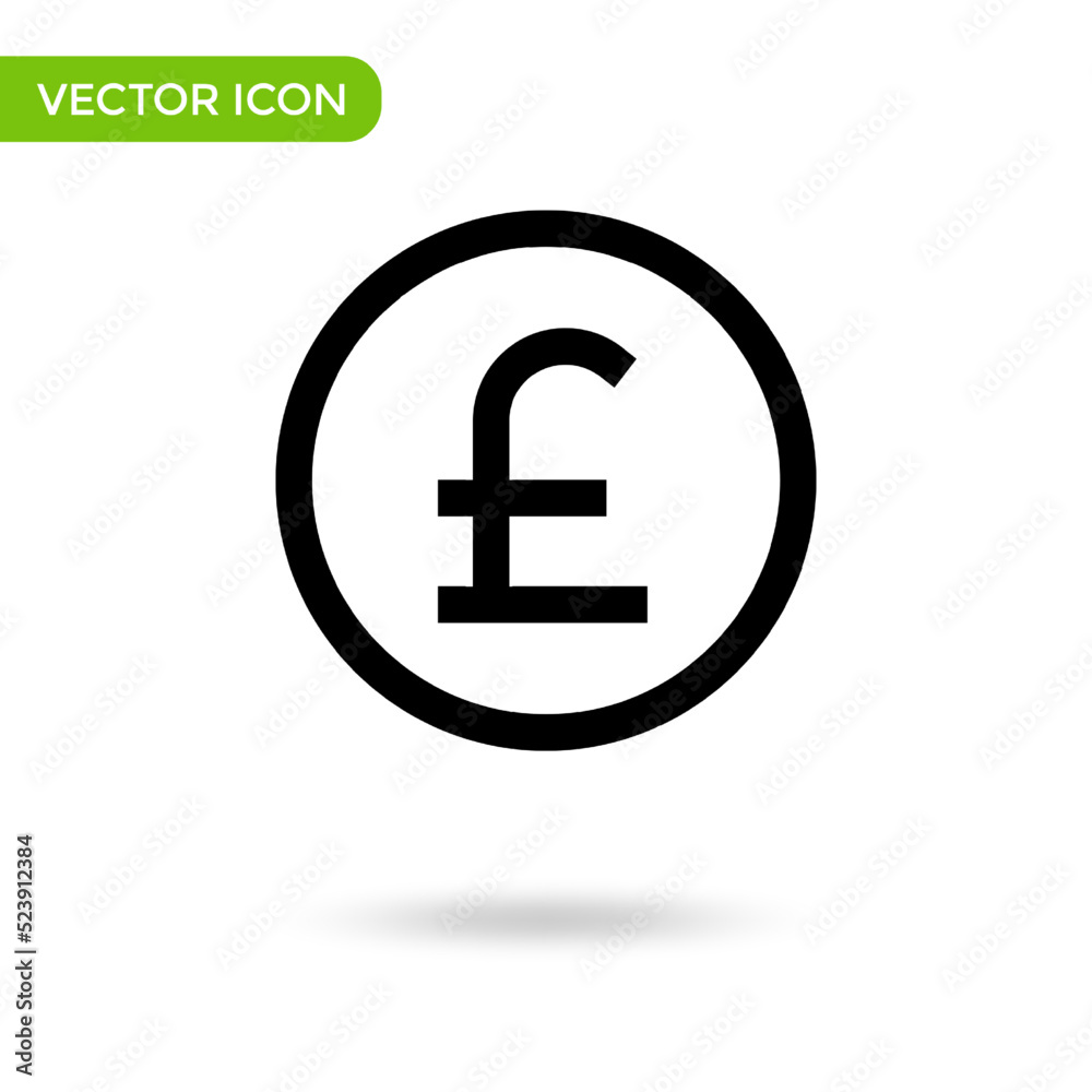 currency pound icon. minimal and creative icon isolated on white background. vector illustration symbol mark currency pound icon. minimal and creative icon isolated on white background. vector illustration symbol mark
