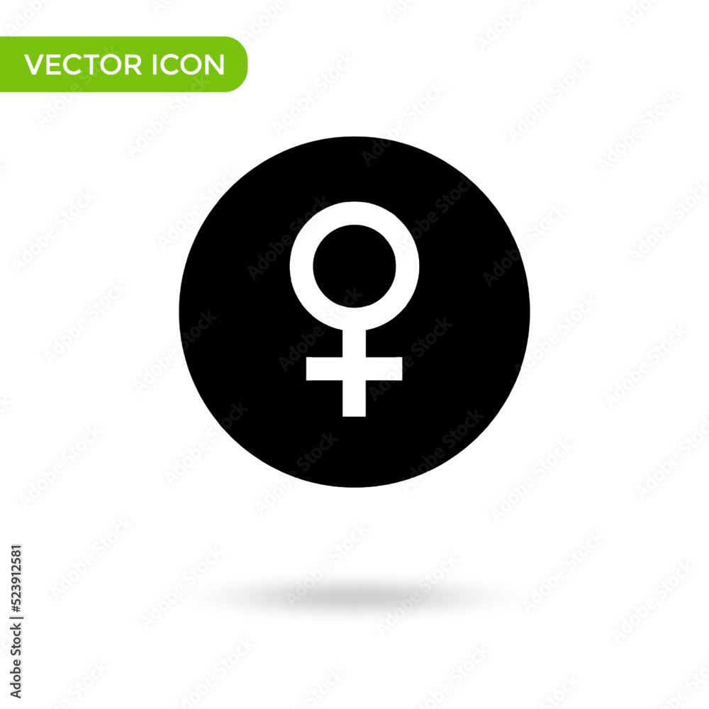 Female Symbol icon. minimal and creative icon isolated on white background. vector illustration symbol mark Female Symbol icon. minimal and creative icon isolated on white background. vector illustration symbol mark