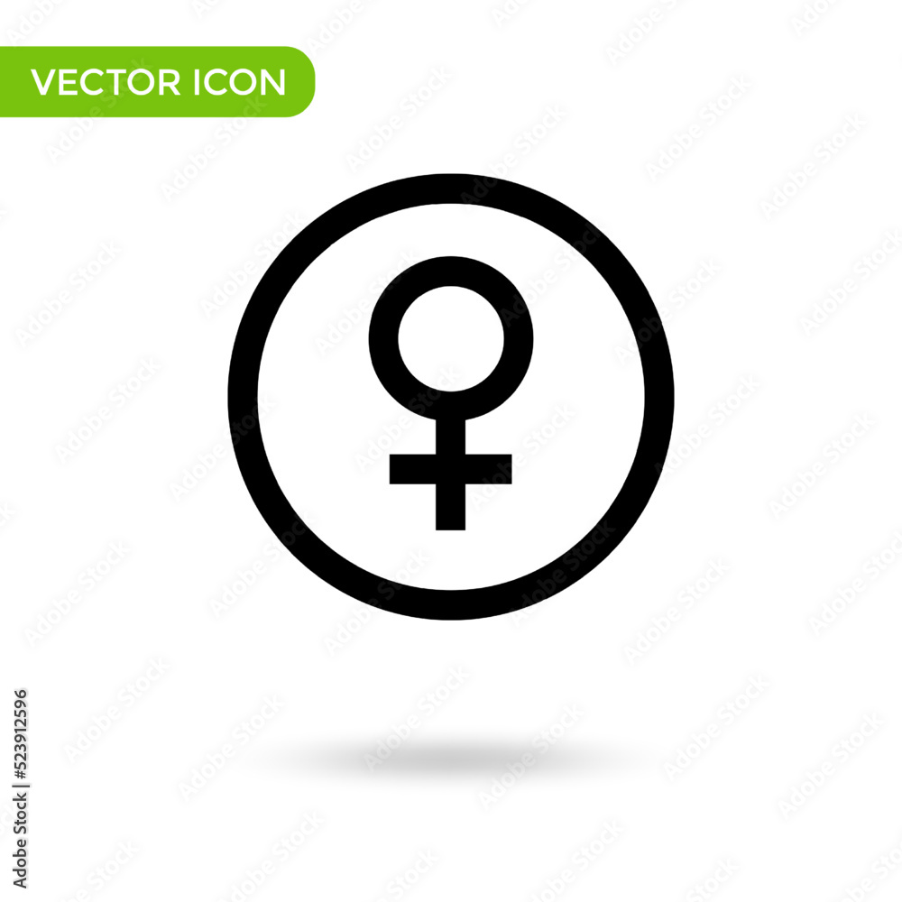 Female Symbol icon. minimal and creative icon isolated on white background. vector illustration symbol mark Female Symbol icon. minimal and creative icon isolated on white background. vector illustration symbol mark