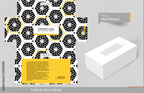 Vector mockup of a tissue box