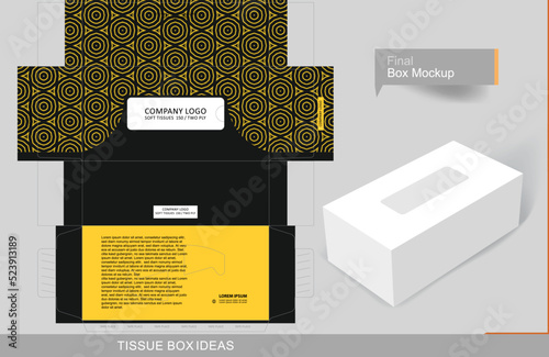 Vector mockup of a tissue box