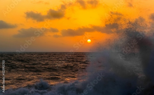 Beautiful view of the sea during a sunset in Gadani town, Balochistan photo