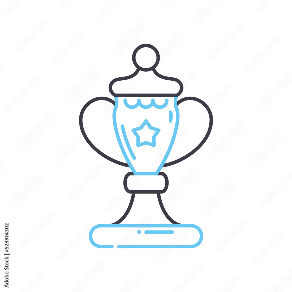victory line icon, outline symbol, vector illustration, concept sign victory line icon, outline symbol, vector illustration, concept sign