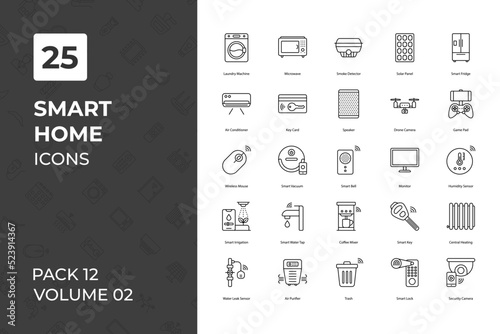 Smart Home icons collection. Set contains such Icons as appliances, automation, building, button, and more 