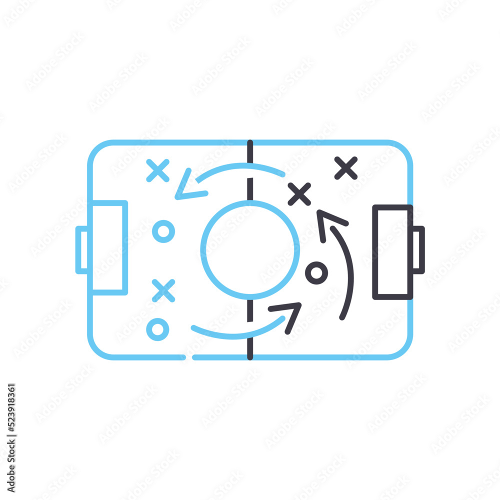 strategy line icon, outline symbol, vector illustration, concept sign strategy line icon, outline symbol, vector illustration, concept sign
