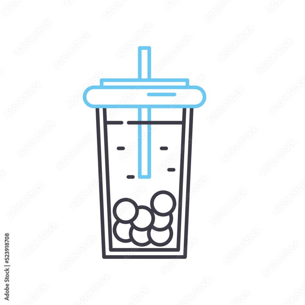 tapioka line icon, outline symbol, vector illustration, concept sign tapioka line icon, outline symbol, vector illustration, concept sign