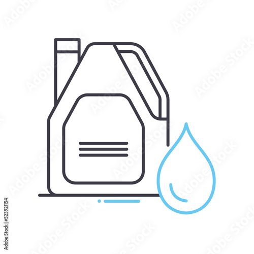 motor oil line icon, outline symbol, vector illustration, concept sign